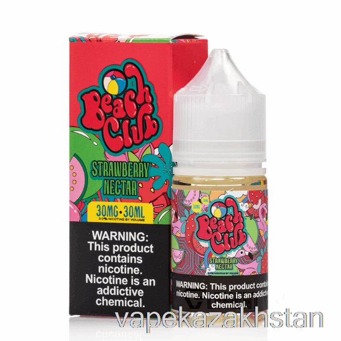 Vape Disposable Strawberry Nectar - Beach Club Salts - 30mL 50mg